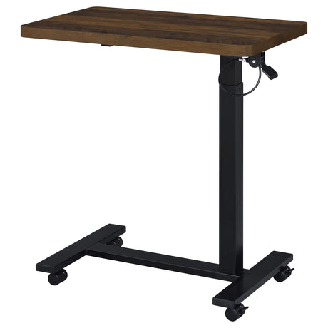 Westpark Dark Pine Pneumatic Adjustable C-Shape Side Table with Casters by Coaster at Eve Furniture
