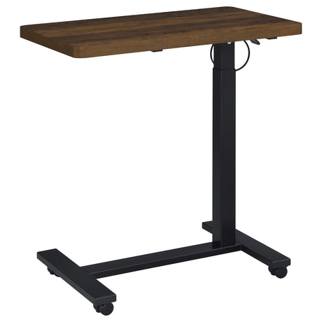 Westpark Dark Pine Pneumatic Adjustable C-Shape Side Table with Casters by Coaster at Eve Furniture