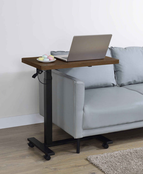 Westpark Dark Pine Pneumatic Adjustable C-Shape Side Table with Casters by Coaster at Eve Furniture