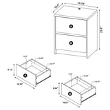 Westpark Mango Nightstand with LED Lights and USB Ports by Coaster at Eve Furniture