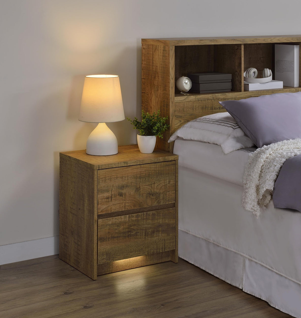 Westpark Mango Nightstand with LED Lights and USB Ports by Coaster at Eve Furniture