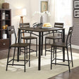 Westport Antique Brown/Black 5 Pc. Counter Ht. Table Set by Furniture of America at Eve Furniture