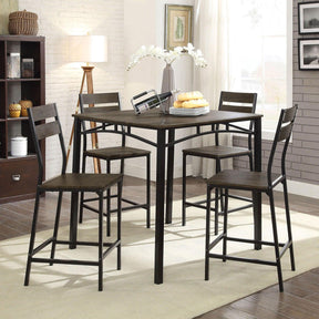 Westport Antique Brown/Black 5 Pc. Counter Ht. Table Set by Furniture of America at Eve Furniture