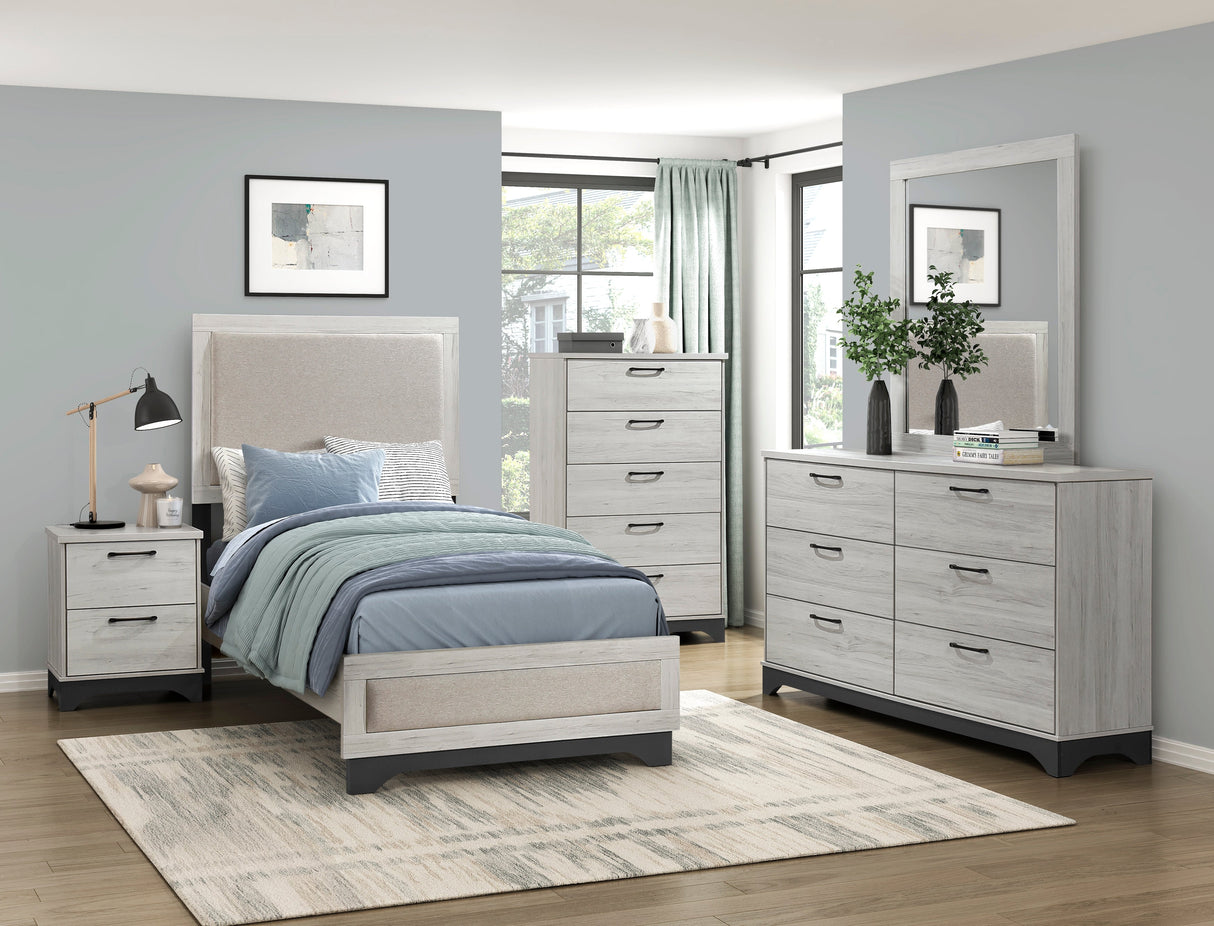Westport White Oak/Gray Dresser by Homelegance at Eve Furniture
