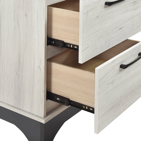 Westport White Oak/Gray Nightstand by Homelegance at Eve Furniture