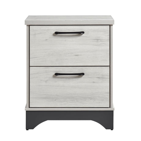 Westport White Oak/Gray Nightstand by Homelegance at Eve Furniture