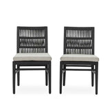 Westville Black Outdoor Dining Chair (Set of 2) by Classic Home at Eve Furniture