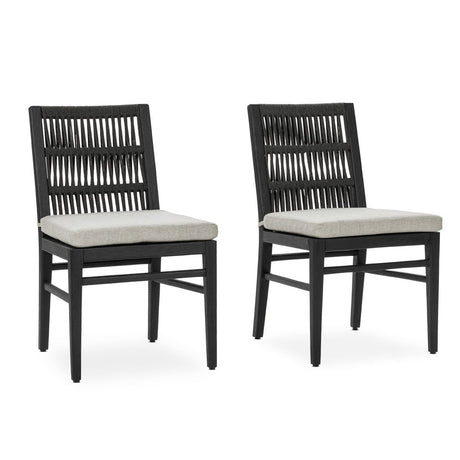 Westville Black Outdoor Dining Chair Set of 2 by Classic Home at Eve Furniture