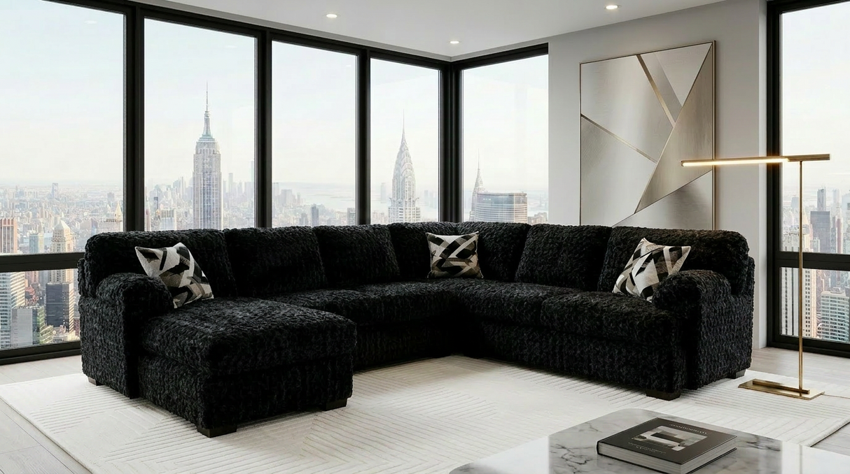 Westwood Black LAF Sectional by New Era Innovations at Eve Furniture