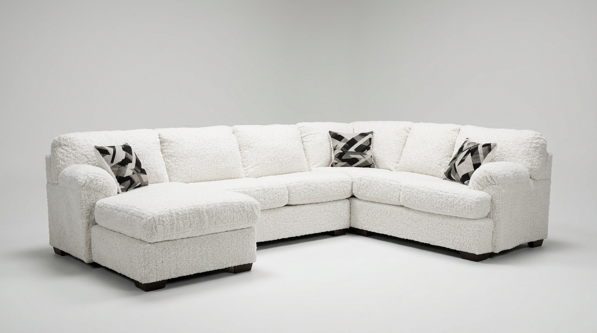 Westwood Cream LAF Sectional by New Era Innovations at Eve Furniture