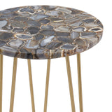 Westwood Gold/Blue Accent Table by Crestview at Eve Furniture