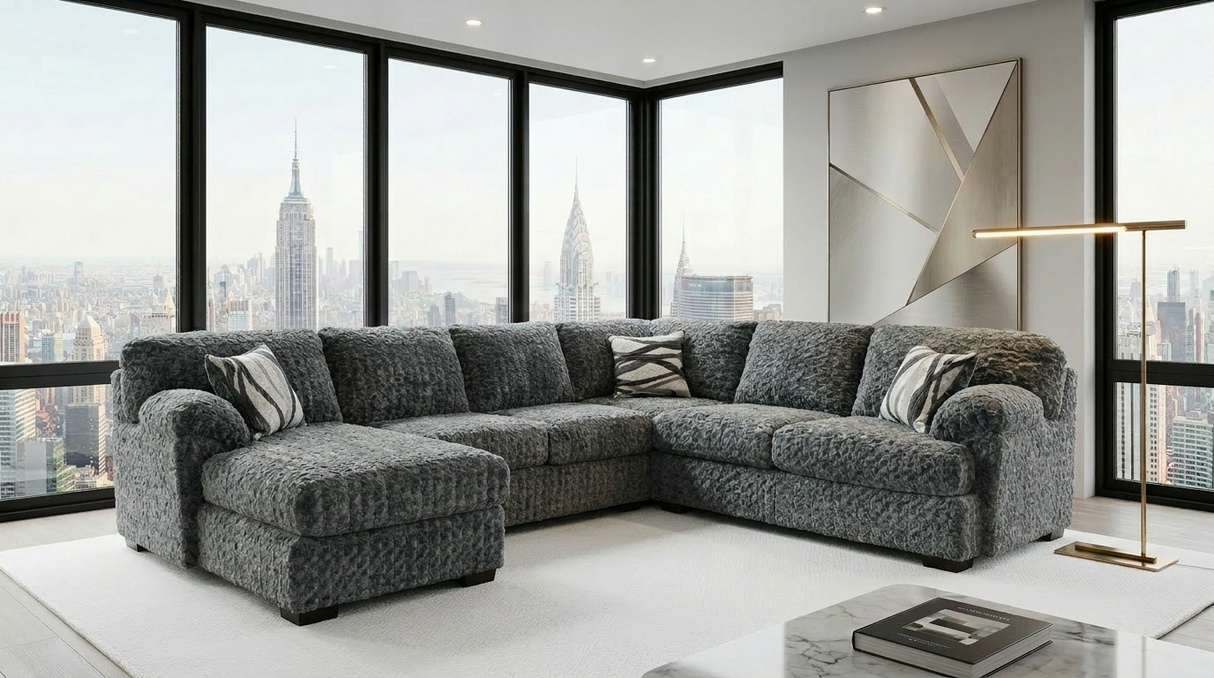 Westwood Gunmetal LAF Sectional by New Era Innovations at Eve Furniture