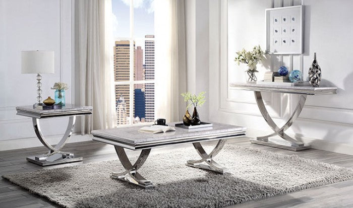 Wettingen Chrome End Table by Furniture of America at Eve Furniture