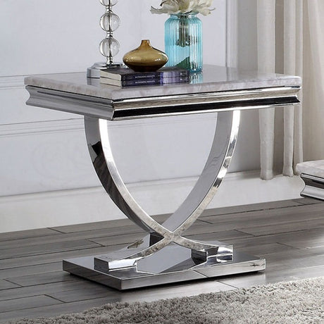 Wettingen Chrome End Table by Furniture of America at Eve Furniture