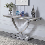 Wettingen Chrome Sofa Table by Furniture of America at Eve Furniture