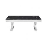Wettingen Chrome/Beig Coffee Table by Furniture of America at Eve Furniture