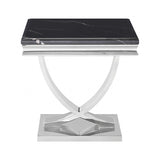 Wettingen Chrome/Black End Table by Furniture of America at Eve Furniture