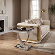 Wettingen Chrome/Black End Table by Furniture of America at Eve Furniture