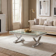 Wettingen Chrome/Gray Coffee Table by Furniture of America at Eve Furniture