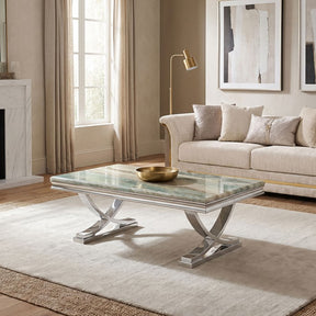 Wettingen Chrome/Gray Coffee Table by Furniture of America at Eve Furniture
