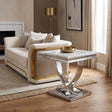 Wettingen Chrome/White End Table by Furniture of America at Eve Furniture