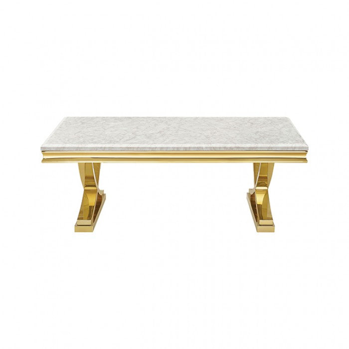 Wettingen Gold/Beige Coffee Table by Furniture of America at Eve Furniture