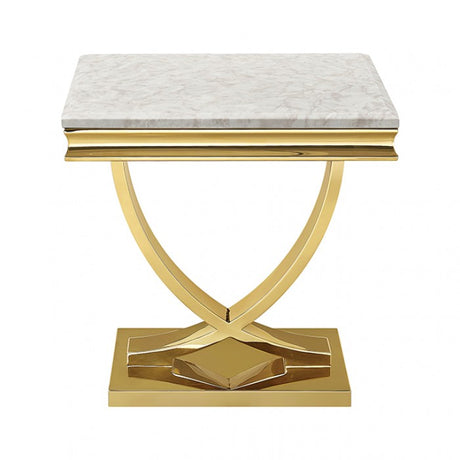 Wettingen Gold/Beige End Table by Furniture of America at Eve Furniture