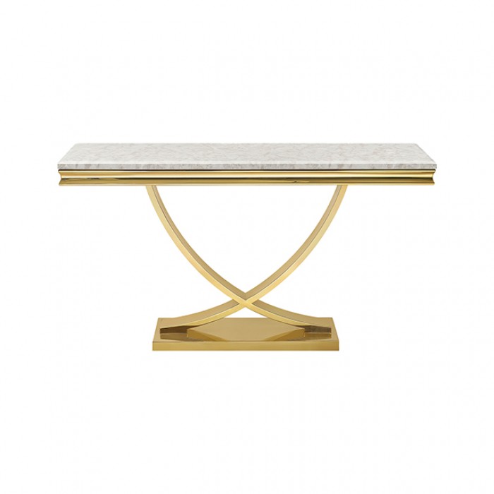 Wettingen Gold/Beige Sofa Table by Furniture of America at Eve Furniture