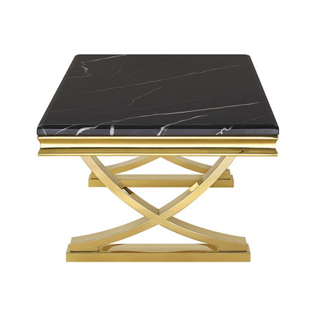 Wettingen Gold/Black Coffee Table by Furniture of America at Eve Furniture
