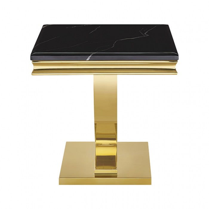 Wettingen Gold/Black End Table by Furniture of America at Eve Furniture