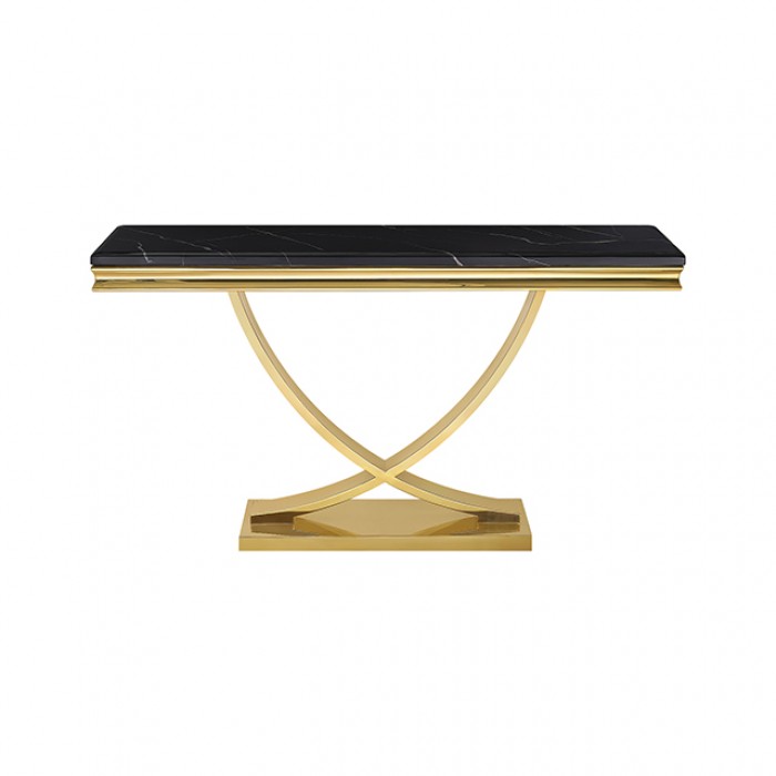 Wettingen Gold/Black Sofa Table by Furniture of America at Eve Furniture
