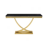 Wettingen Gold/Black Sofa Table by Furniture of America at Eve Furniture