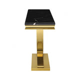 Wettingen Gold/Black Sofa Table by Furniture of America at Eve Furniture