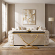 Wettingen Gold/Black Sofa Table by Furniture of America at Eve Furniture
