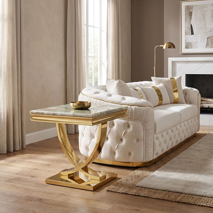 Wettingen Gold/Green End Table by Furniture of America at Eve Furniture