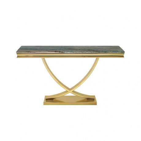 Wettingen Gold/Green Sofa Table by Furniture of America at Eve Furniture