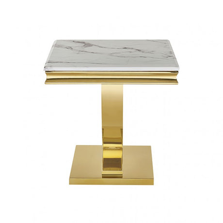 Wettingen Gold/White End Table by Furniture of America at Eve Furniture