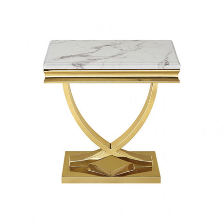 Wettingen Gold/White End Table by Furniture of America at Eve Furniture