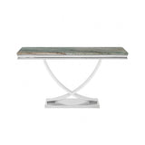 Wettingen Green/Chrome Sofa Table by Furniture of America at Eve Furniture
