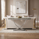 Wettingen Green/Chrome Sofa Table by Furniture of America at Eve Furniture