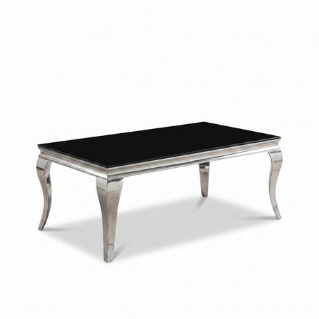 Wetzikon Black/Silver Coffee Table by Furniture of America at Eve Furniture