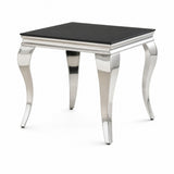 Wetzikon Black/Silver End Table by Furniture of America at Eve Furniture