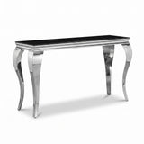 Wetzikon Black/Silver Sofa Table by Furniture of America at Eve Furniture