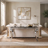Wetzikon Black/Silver Sofa Table by Furniture of America at Eve Furniture