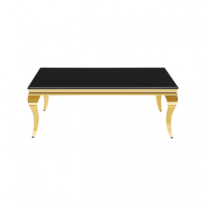 Wetzikon Gold/Black Coffe Table by Furniture of America at Eve Furniture