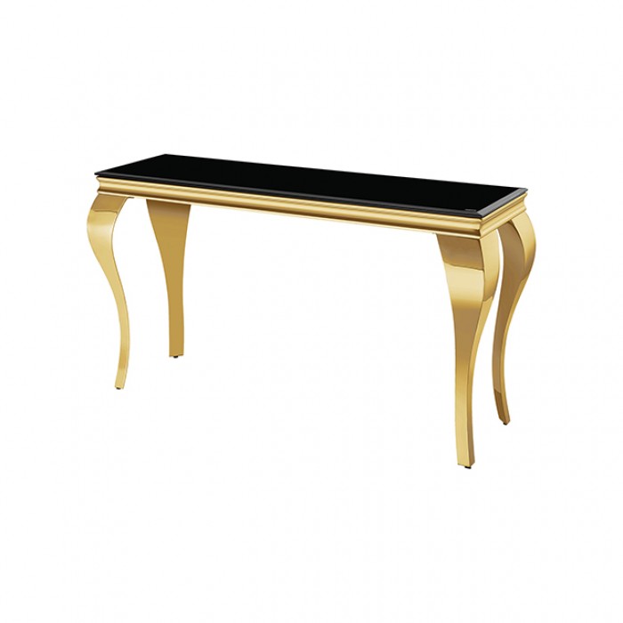 Wetzikon Gold/Black Sofa Table by Furniture of America at Eve Furniture