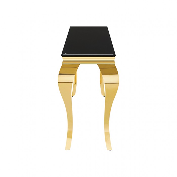 Wetzikon Gold/Black Sofa Table by Furniture of America at Eve Furniture