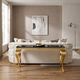 Wetzikon Gold/Black Sofa Table by Furniture of America at Eve Furniture