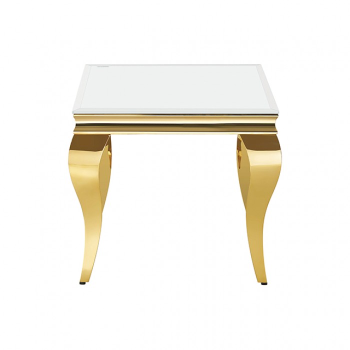 Wetzikon Gold/White End Table by Furniture of America at Eve Furniture