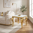 Wetzikon Gold/White End Table by Furniture of America at Eve Furniture